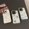 Pearl Water Diamond Bear Phone Case for Apple 17promax Love for IPhone15 Drip Glue Glitter Pink Women's New Style