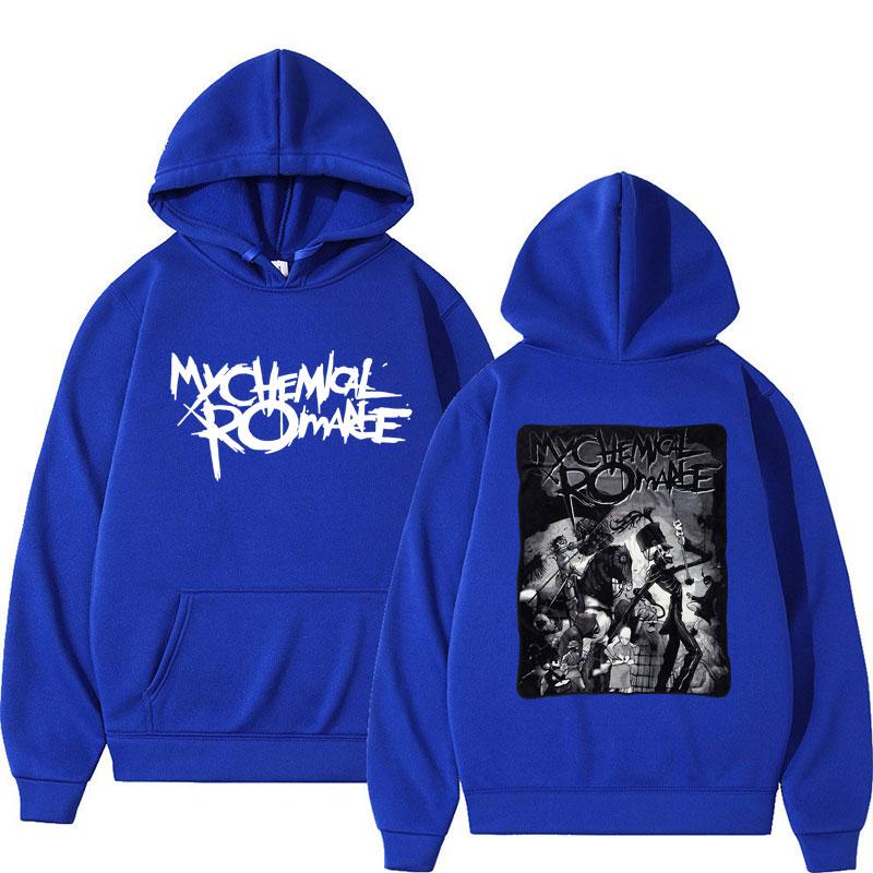 My Chemical Romance Hoodies Men's Black Parade Gothic Retro Emo Rock Harajuku Long Sleeve Fleece Oversized Pullove