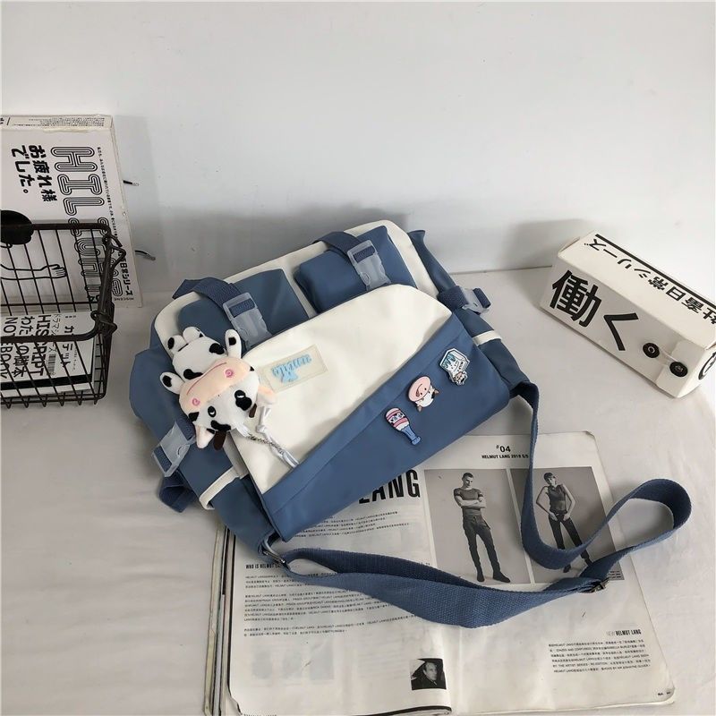 Torebki nylonowe torba na ramię o dużej pojemności torby Crossbody dla nastolatek dziewczyny mężczyźni torba Harajuku torby szkolne dla uczniów Sac