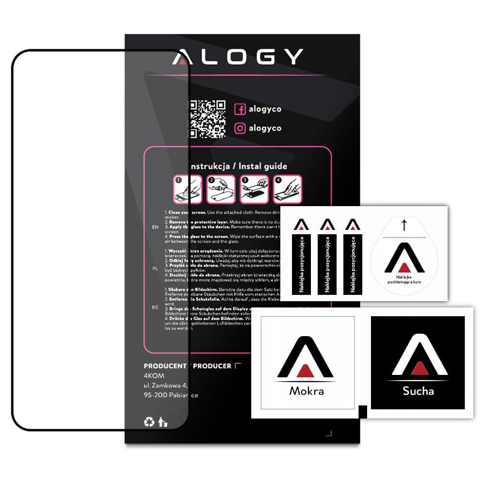 Tempered Glass for Alogy Full Glue Case Friendly for Samsung Galaxy S22 Black