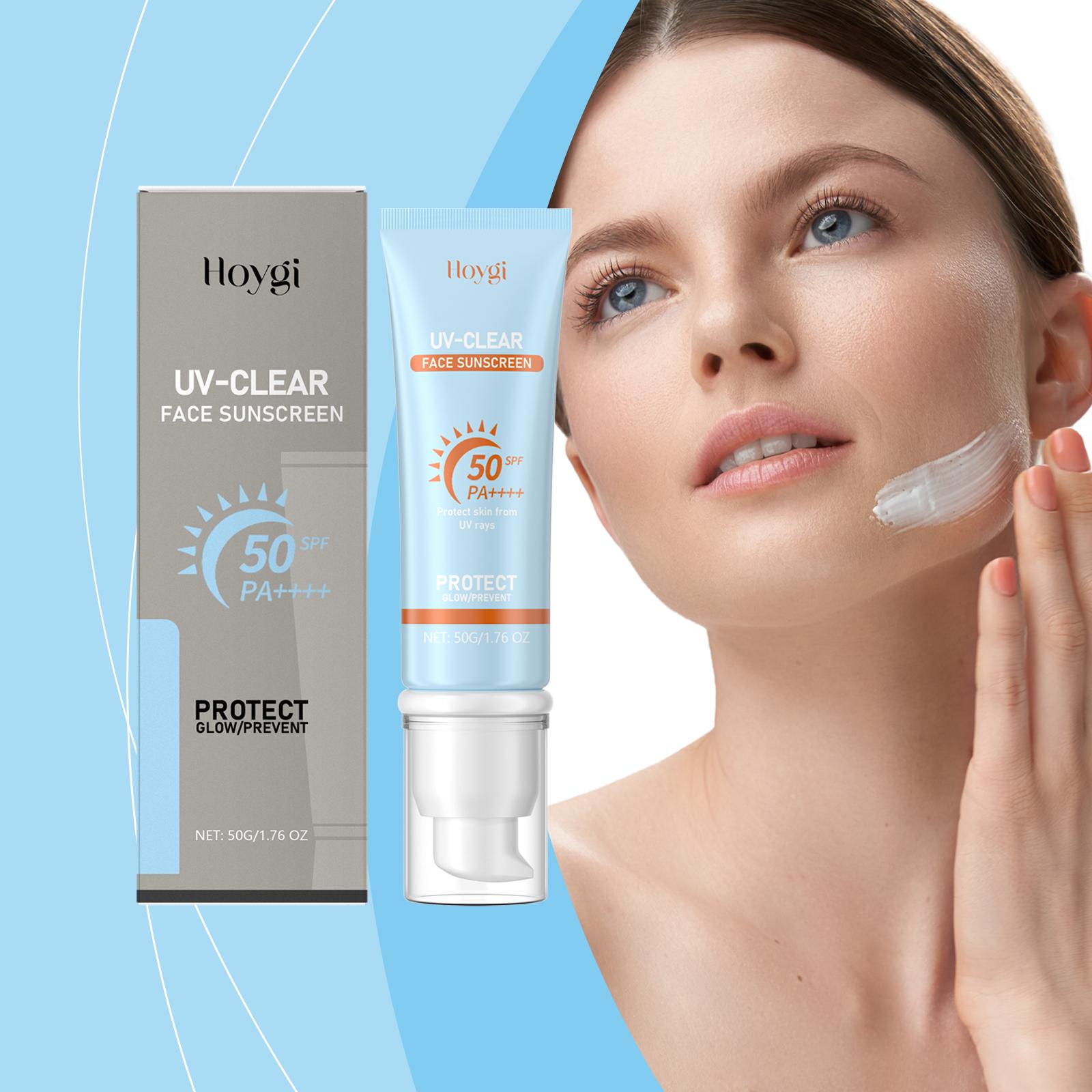 Hoygi Gentle Moisturizing Sunscreen Cream Outdoor Light Texture, Non-Greasy, Gentle Care, Moisturizing, Protective Cream 50g