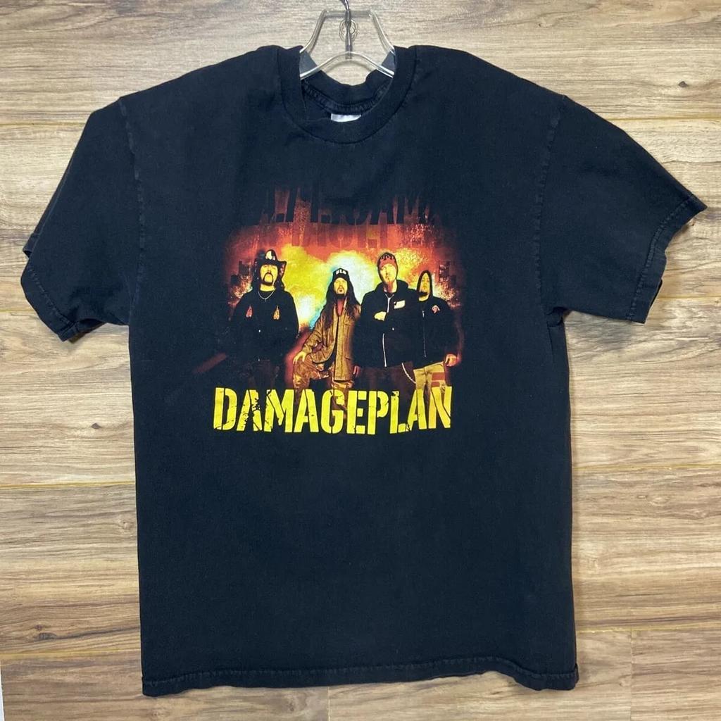 NUOVA Maglietta Damageplan Dimebag Darrell Teschio Nera Tutte le Taglie AG1651