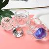 Luxurious Artificial Crystal Nail Brush Cleaner With Scratch Resistant Surfaces Crystal Glass Dish For Salon Use