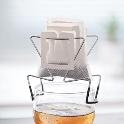Cafe Drip Bag Halter Edelstahl Outdoor Japanischer Stil Hängeohr Kaffeefilter Rack Tragbarer Ständer
