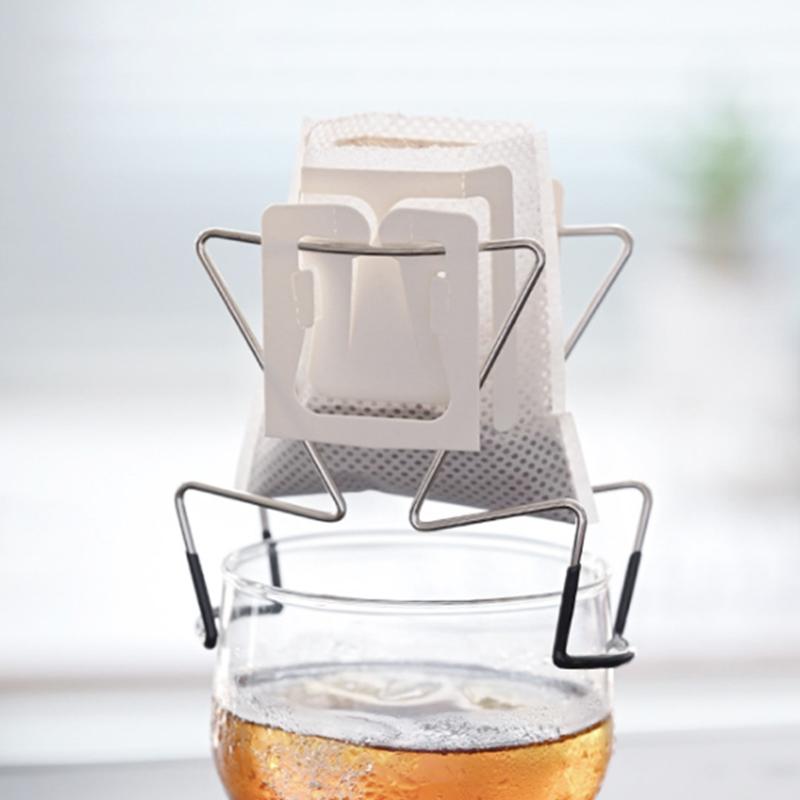 Hot Cafe Drip Bag Holder Stainless Steel Outdoor Japanese Style Hanging Ear Coffee Filter Holder Portable Stand