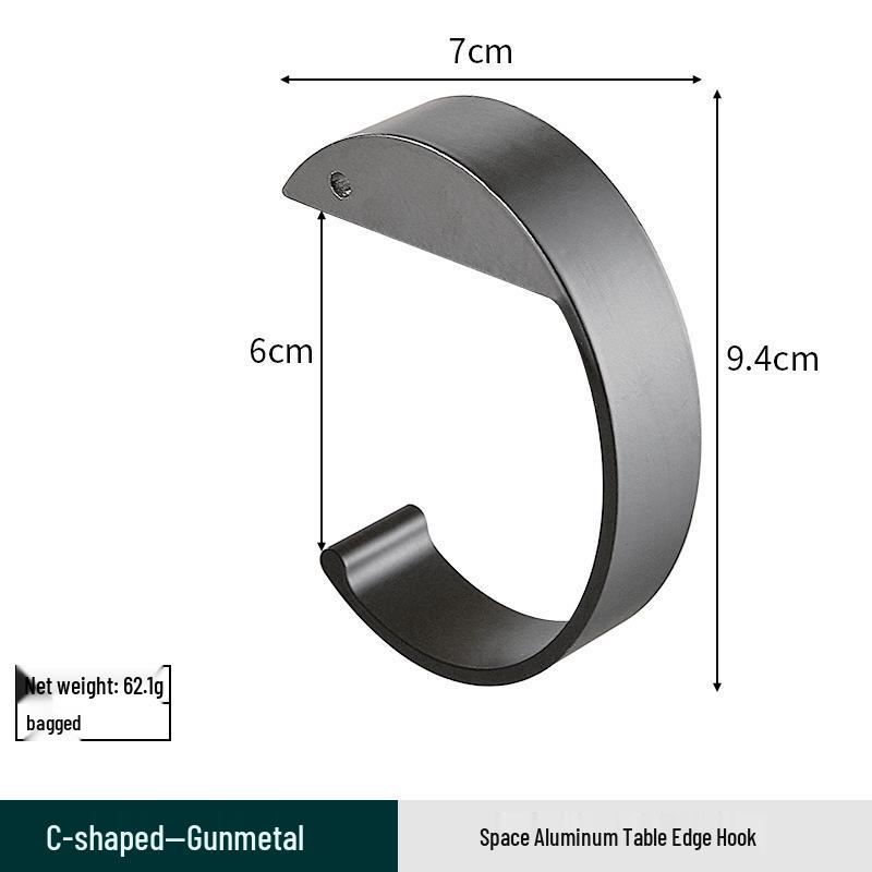 Removable Portable Desk-Side Backpack Hook