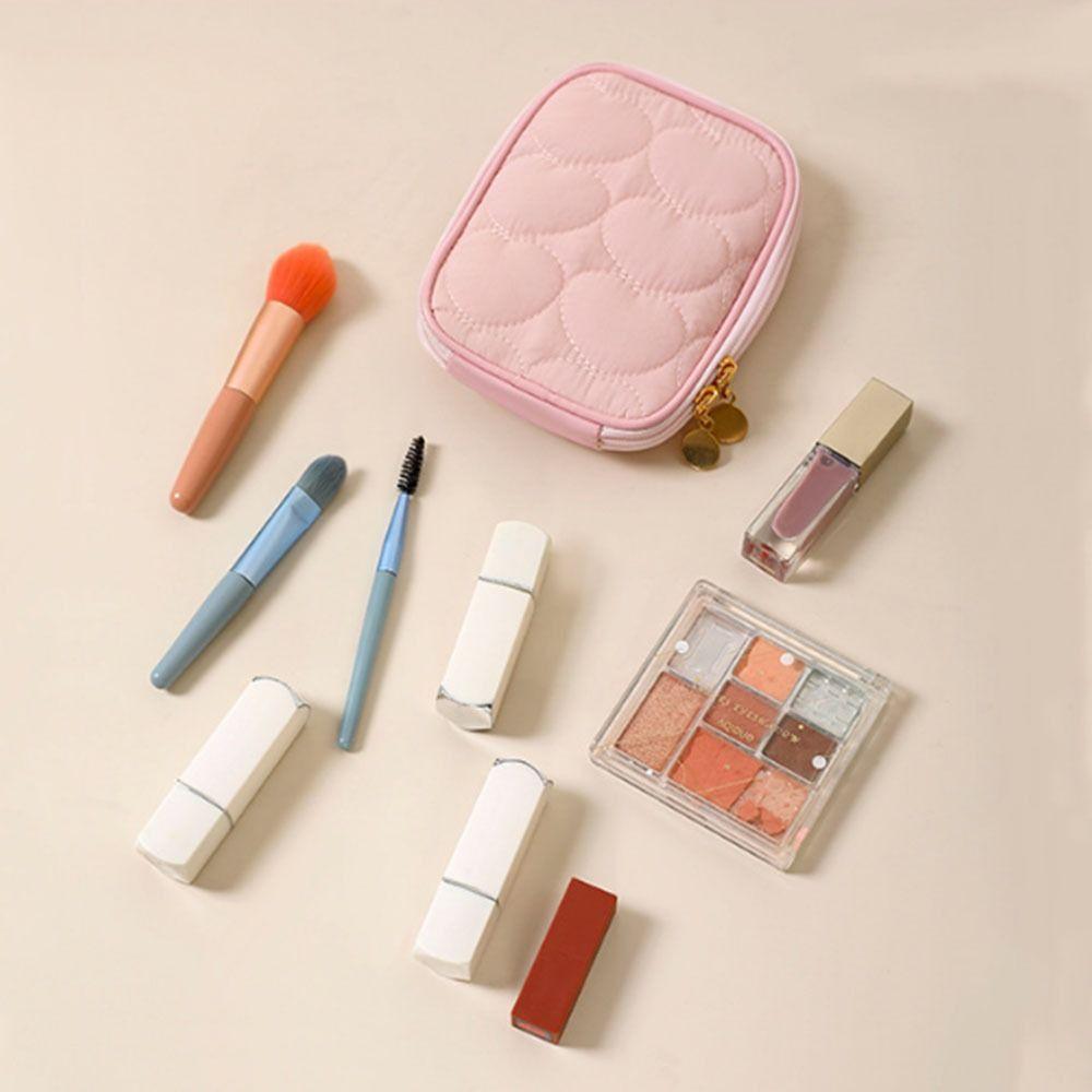 Zipper Makeup Bag Portable Lipstick Storage Bag Elegant Mini Storage Case  for Ladies