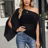 Women's Loose Chiffon Sleeve Blouse, Color Casual Top for Summer