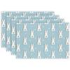 Easter Bunny Placemats Green Blue Pink Yellow Rabbits Floral Place Mats  Happy Easter Table Mats for Spring Party Kitchen Dining