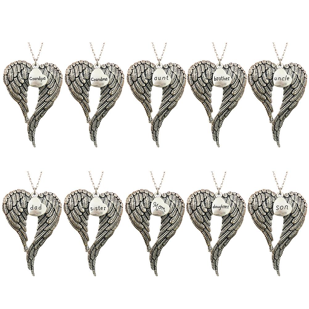 Christmas Tree Heart Angel Wings Ornament Hanging Decoration Memorial Gift Xmas Present