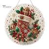 Layered 3D Holiday Decorations Christmas Faux Pearl Painting Suncatcher Kit, Cute Santa Snowman Tree Beaded Craft Kits for Adults Kids Ornament,