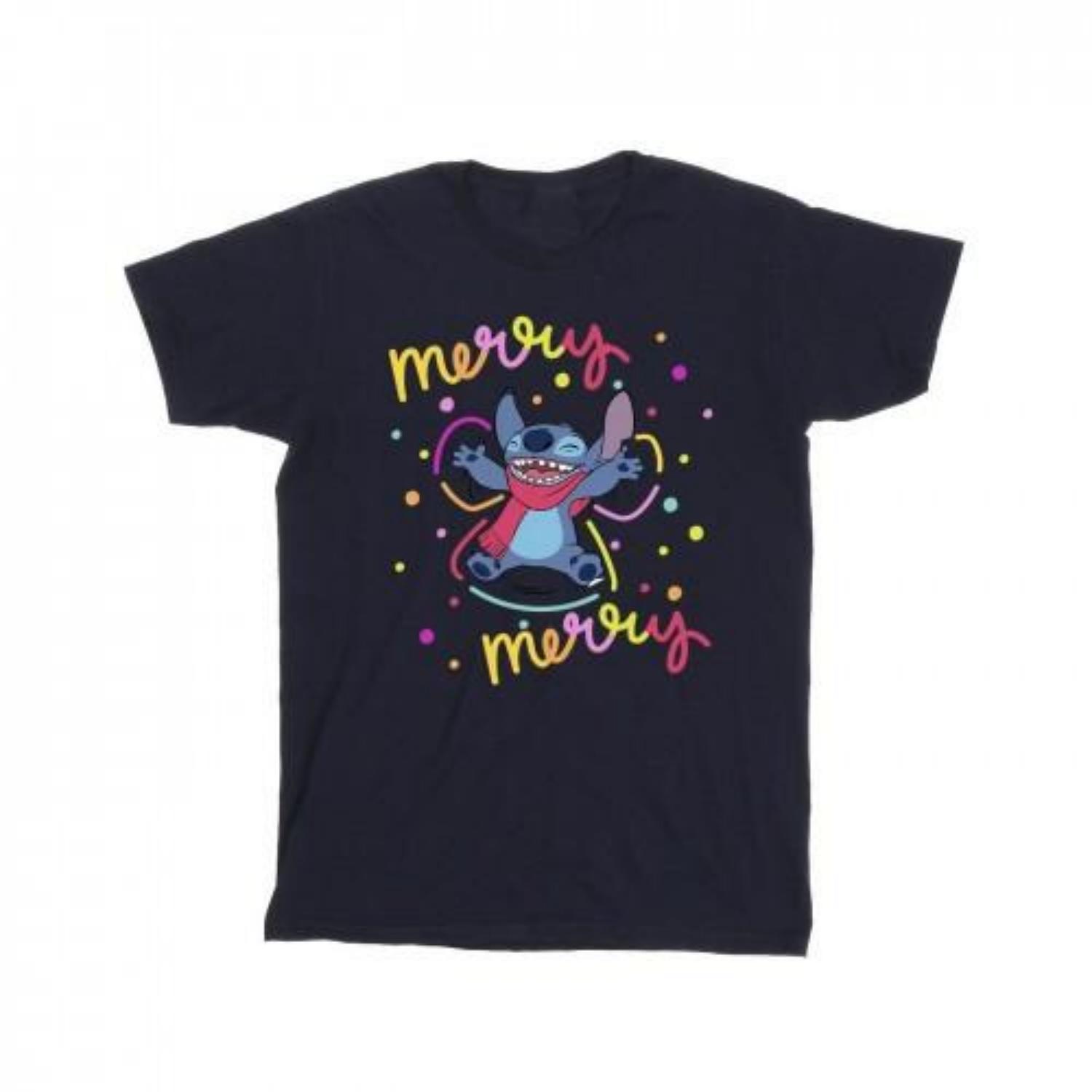 Disney Boys Lilo & Stitch Merry Rainbow T-Shirt XXXXL