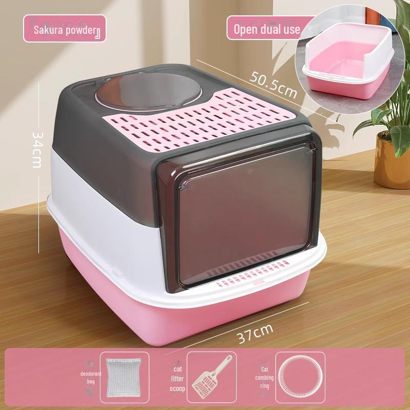 

Закрытый лоток для кошачьего туалета с верхним входом, большой и устойчивый к запахам Pet Supplies