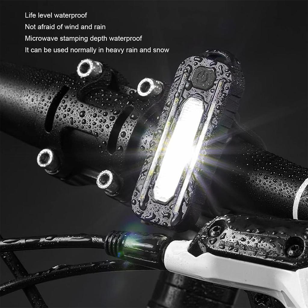 Keychain Mini Led Flashlight 5/modes Bicycle Lamp Bike Light Usb Recharge 5v Dc Versatile Clip Taillights Portable Pocket Safety