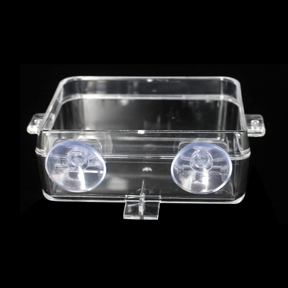 Reptile Feeder Chameleon Bowl 2 Pcs Anti-Escape Food Dish Bowl with Suction Cup for Chameleon Iguana Lizard Reptile Food and Water Feeding (White, S)