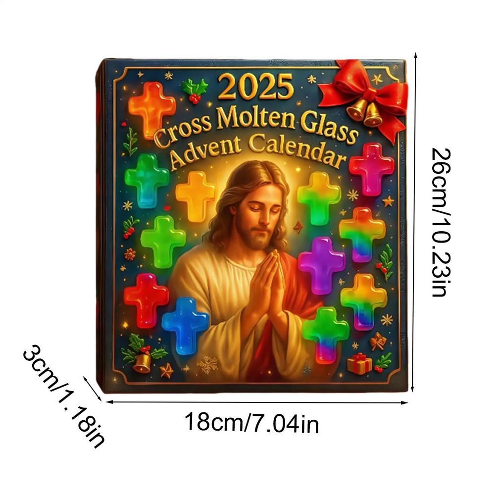 

Christmas Countdown Calendar 2025 2D Acrylic Advent Decoration 24 Day Christmas Countdown Calendar With Pocket Cross For Women Other