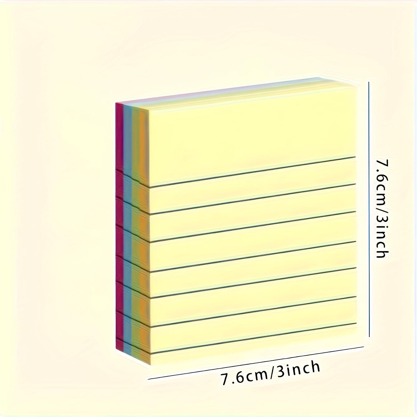 

100 Colored Self-adhesive Sticky Notes for Recording Life and Work Suitable for Home School, and Office Use Tearable Memo Paper
