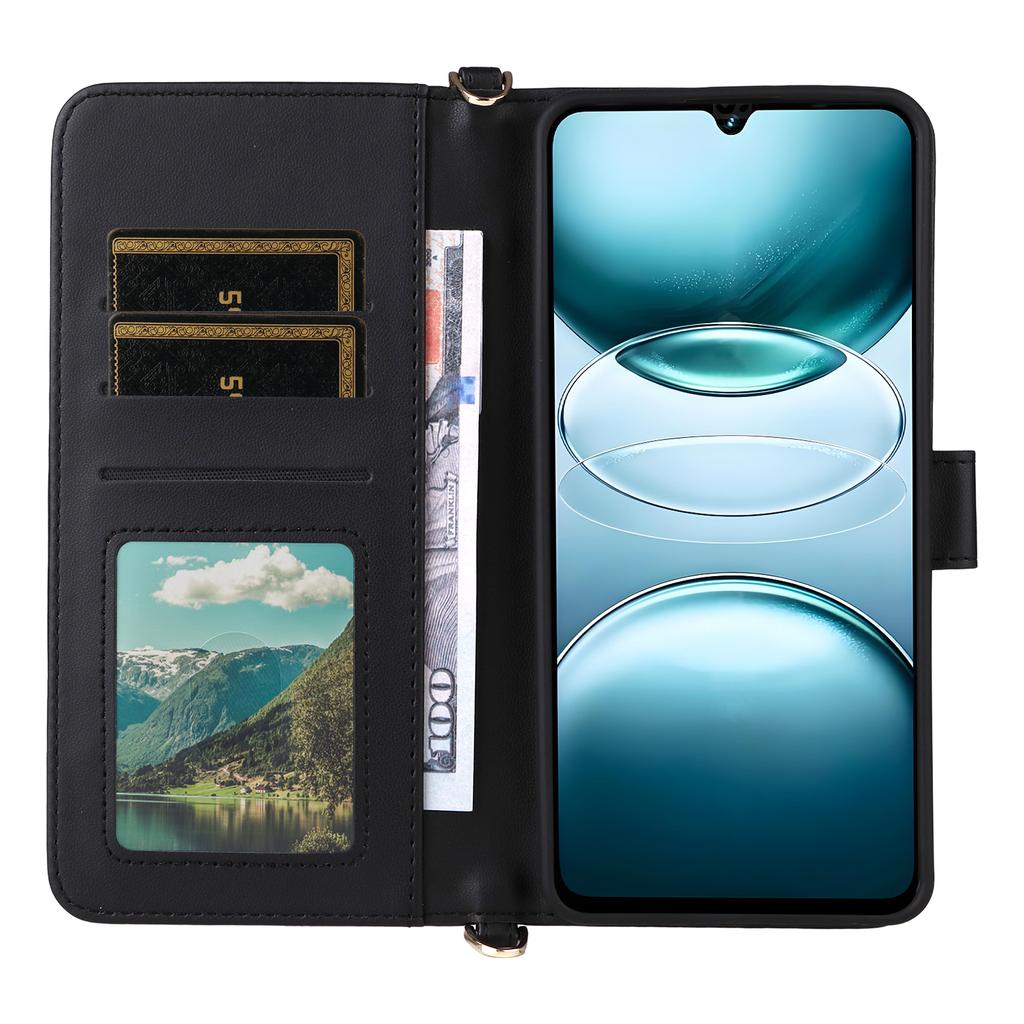 Stand Wallet Case with Shoulder/Wrist Strap For Umidigi G100A/G100 5G/G100 Leather Phone Cover