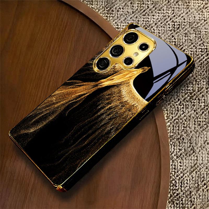 Elegant Phoenix Electroplated Golden Phone Case For Samsung A31 A51 A71 A12 A22 A32 A42 A52 A72 A13 A23 A33 A53 A31 Glass Cover