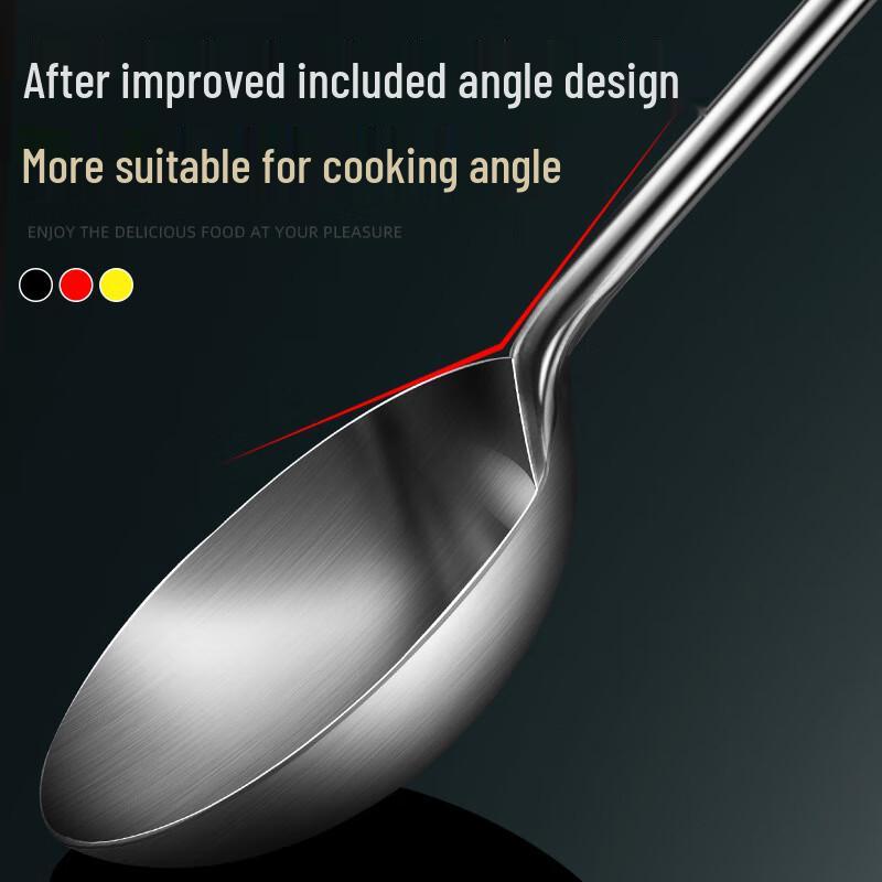 ZISIZ 316 Stainless Steel Chinese Wok Ladle