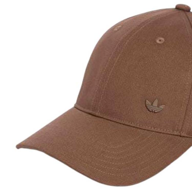 adidas Logo Originals Bawełniana Czapka Baseballowa Unisex Kapelusze Brązowa KA4007