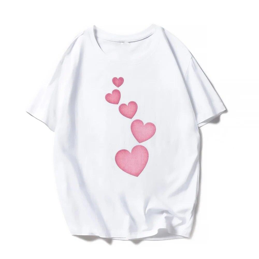 Grafické tričko Dámské oblečení 90. léta Sladké srdce lásky Valentýn Dámský potisk T Oblečení Léto Dámská móda Trička s krátkým rukávem