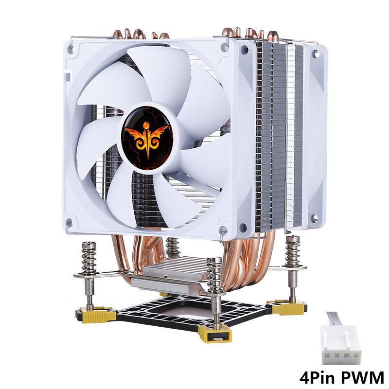 6-Copper Tube CPU Cooler, 9cm Single Tower, Silent PWM, Compatible with 1851, 1200, 115X, 1700 Intel Motherboards.