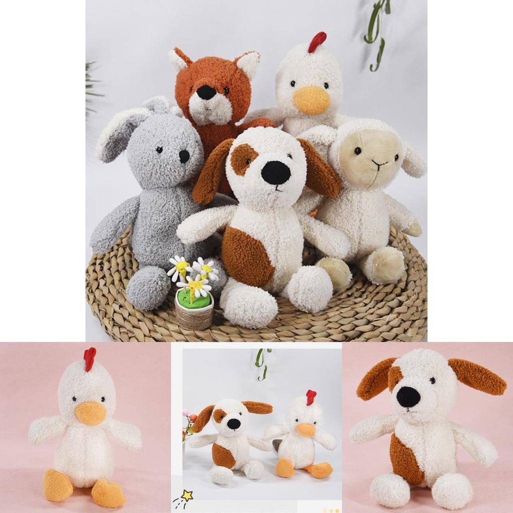 Plush Dog Chicken Animal Toy With Pp Cotton Filling For Kids And Teens Bed Decor
