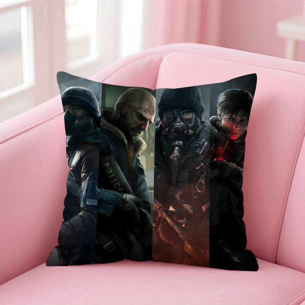 Tom Clancys The Divisions Cushion Cover Comfortable Reversible Pillow Cover Ideal For Car Sofa Bedroom & Beyond