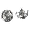 50PCS Teacup:14*7mm/0.55*0.28inch Silver Tea Cup and Teapot Charms  Bracelets