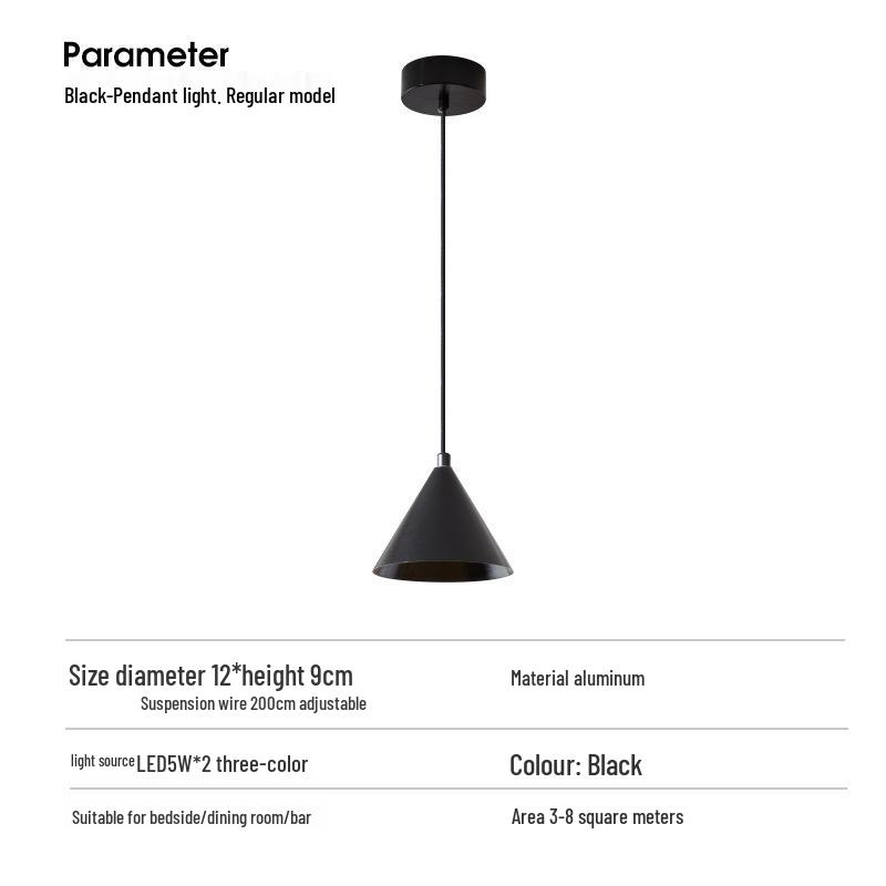 Minimalist Modern Pendant Light for Bedroom Eye Protection