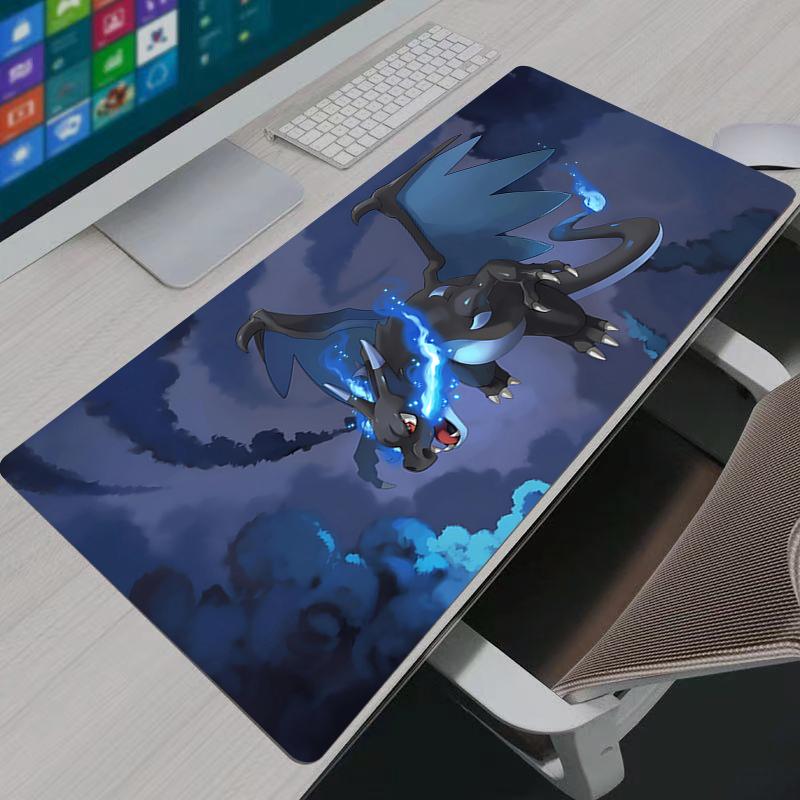 Mouse Pad Pokemon Pikachu Large Gamer Gaming Accessories Speed Keyboard Rubber Lock Edge Desk Mat Laptop durable mousepad