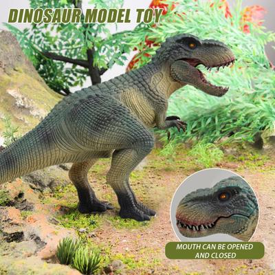 Tyrannosaurus Rex Dinosaur Action Figure Toy Lifelike Dino Model with Moveable Jaw Eco-friendly T-Rex Figurine for Kids Imaginative Play Education
