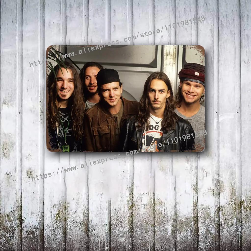 Pearl Jam Band metal Decor Poster Vintage Tin Sign Metal Sign Decorative Plaque for Pub Bar Man Cave Club Wall Decoration
