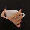 Korean Style Trendy Multi-layer Zirconia Knotted Adjustable Ring for Women - Fashionable Luxury Feel, Personalized Index Finger Ring