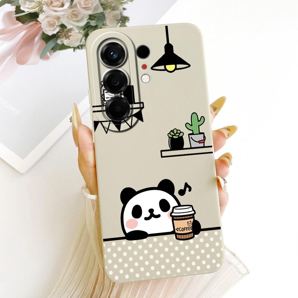 Hülle Für Tecno Camon 50 4G Cover CN5 Luxus Mode Blumen Kawaii Niedlich Bemalt Stoßfest Silikonhülle Für Techno Camon 50 4G