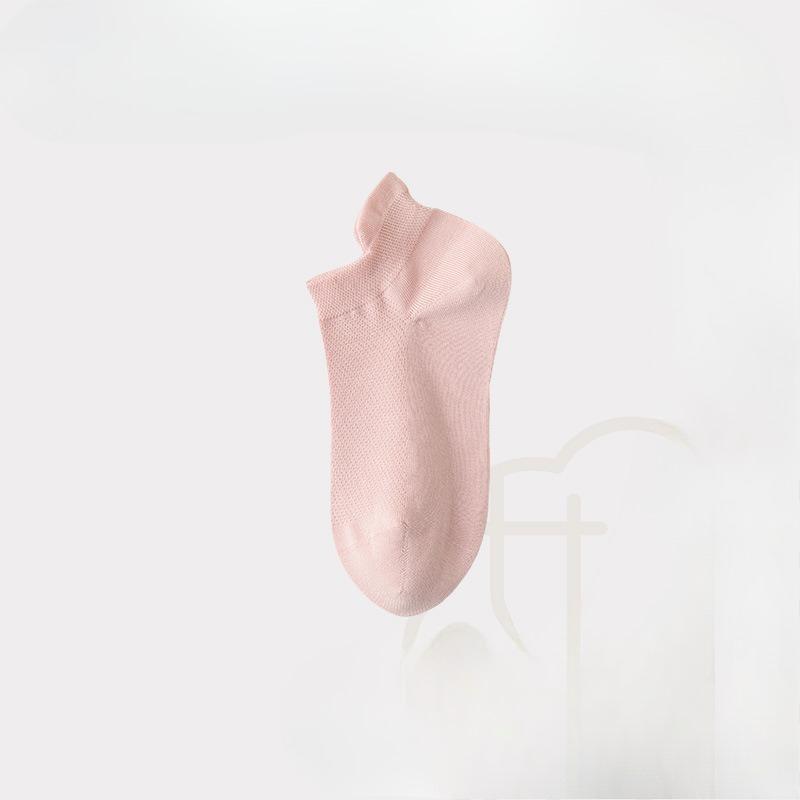 Sock Children's All-cotton Summer Style Boneless Thin Style Boat-shaped Women's Socks That Do Not Come Off, Pure Color Short-tube Cotton Socks