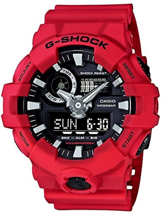Force 20 ATM Water Resistant Plastic Strap Watch Carp, Police, Self-Defense G-SHOCK Analog-Digi Men's (GA-700-1A, GA-700-1B, GA-700-4A) (GA-700-4A