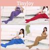 Knitted Mermaid Tail Blanket Fish Scale Pattern Comfortable Sofa And Bed