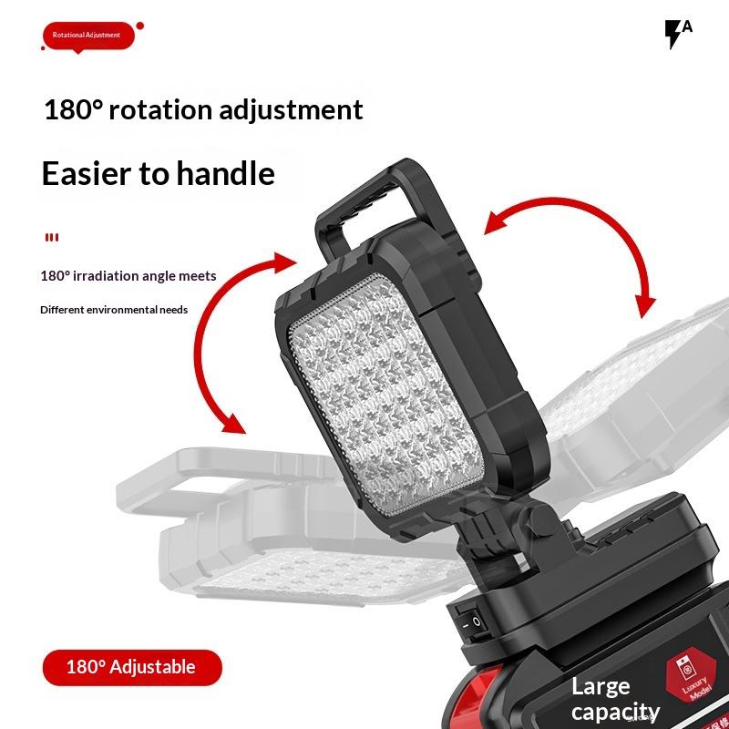 1Pcs Led Work Light 3/4/5Inch With Handle And Dual Usb Interface Suitable For 18V Lithium-Ion Battery Flashlight