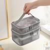 Large Capacity Travel Toiletry and Makeup Bag with Mesh Compartments