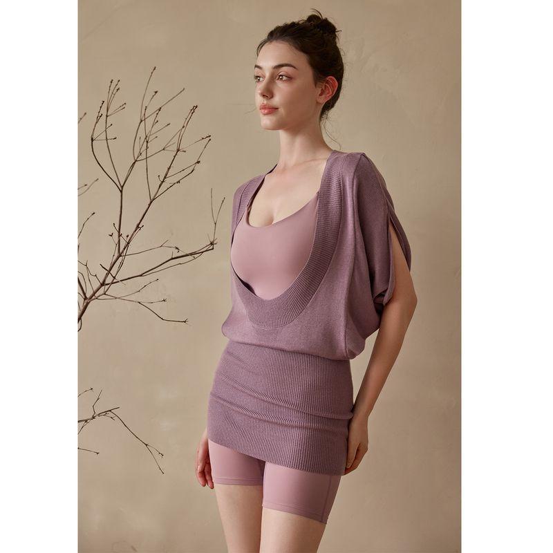 Fancy Idle Style Yoga Bodysuit Fitness Sports Outdoor Leisure Training Pilates Blouse with Chest Pad for Women