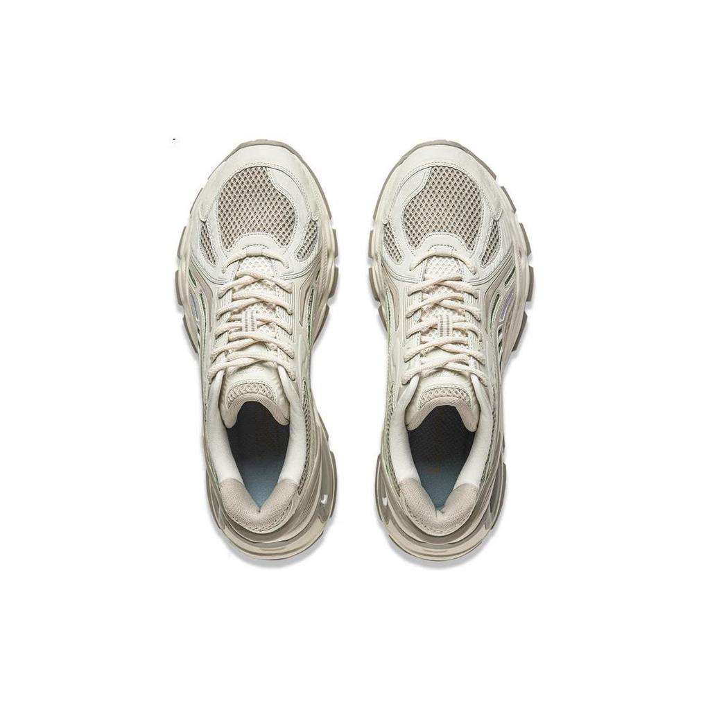 Li Ning Lijun BOW Sports Shock Absorption Non-Slip Low-Top Running Shoes Men sneaker Green Gray AZGU007-1