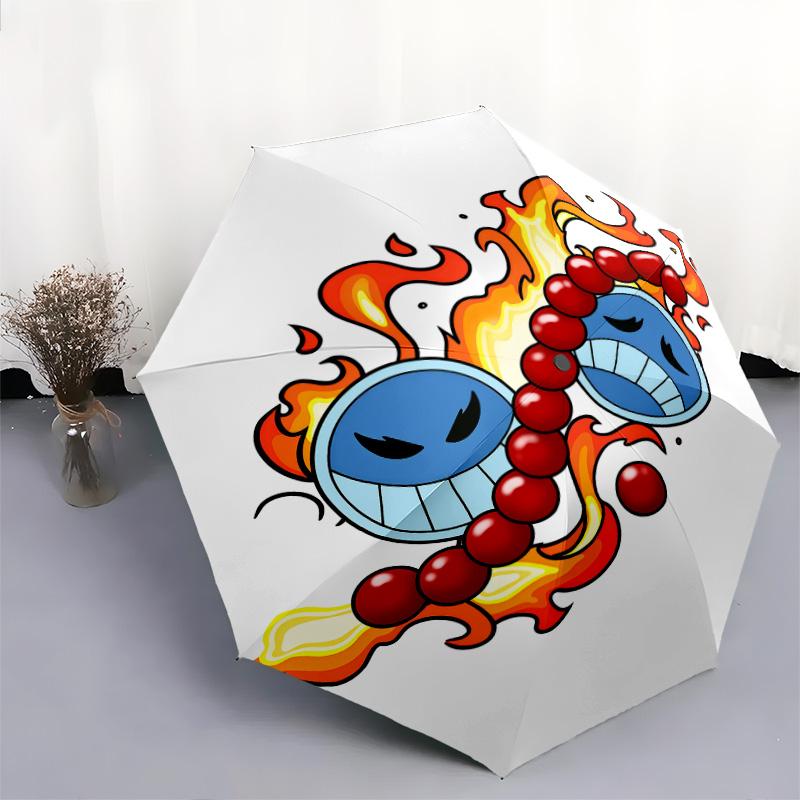 1 PC Automatic Folding Umbrella - Anime One Piece Pattern Portable Foldable Design With 8 Ribs Christmas Birthday Gifts