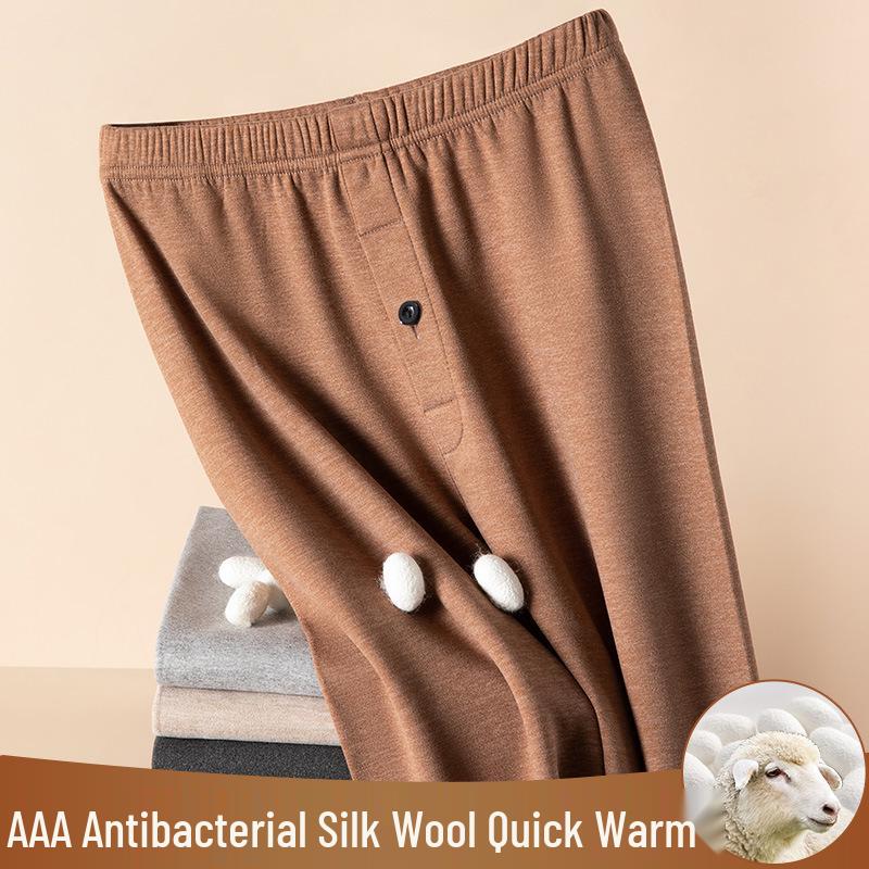 Herren Samt Herbst Warme Fleecegefütterte Thermohose für Winter