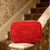 Rotes Samt Chanel Make-up Tasche Marke Beauty Accessoire, Tragbare Reißverschluss Kosmetiktasche Reise Wasch Organizer für Lippenstift Ohrhörer Karte Schlüssel Aufbewahrung