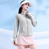 Stand-up Collar Sunscreen Clothes Women's Summer Thin 1011 New Yoga Waist Ice Silk Quick-drying Slim-fit UV-proof Jacket