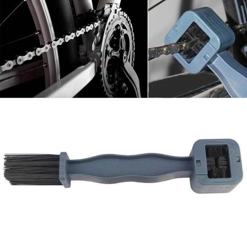 Multifunctional Chain Cleaner Features Tail Brush for Sprocket Maintenance Light Weight Design Chain Cleaning Brush