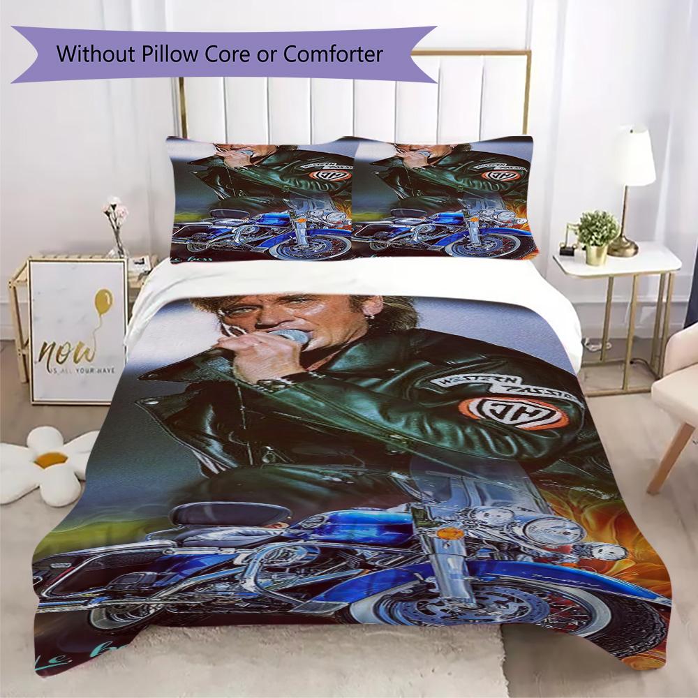 French legendary rock singer and actor Johnny Hallyday provides comfortable bedding covers and pillowcases for home use (without core) K6