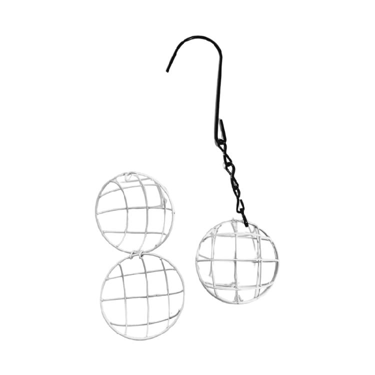 Metal Suet Ball Bird Feeders Set with Hanging Chain Squirrels Proof Bird Feeders for Outdoor Garden Hummingbird Feeders